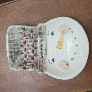 Snowman spoonrest With Mudpie Spreader